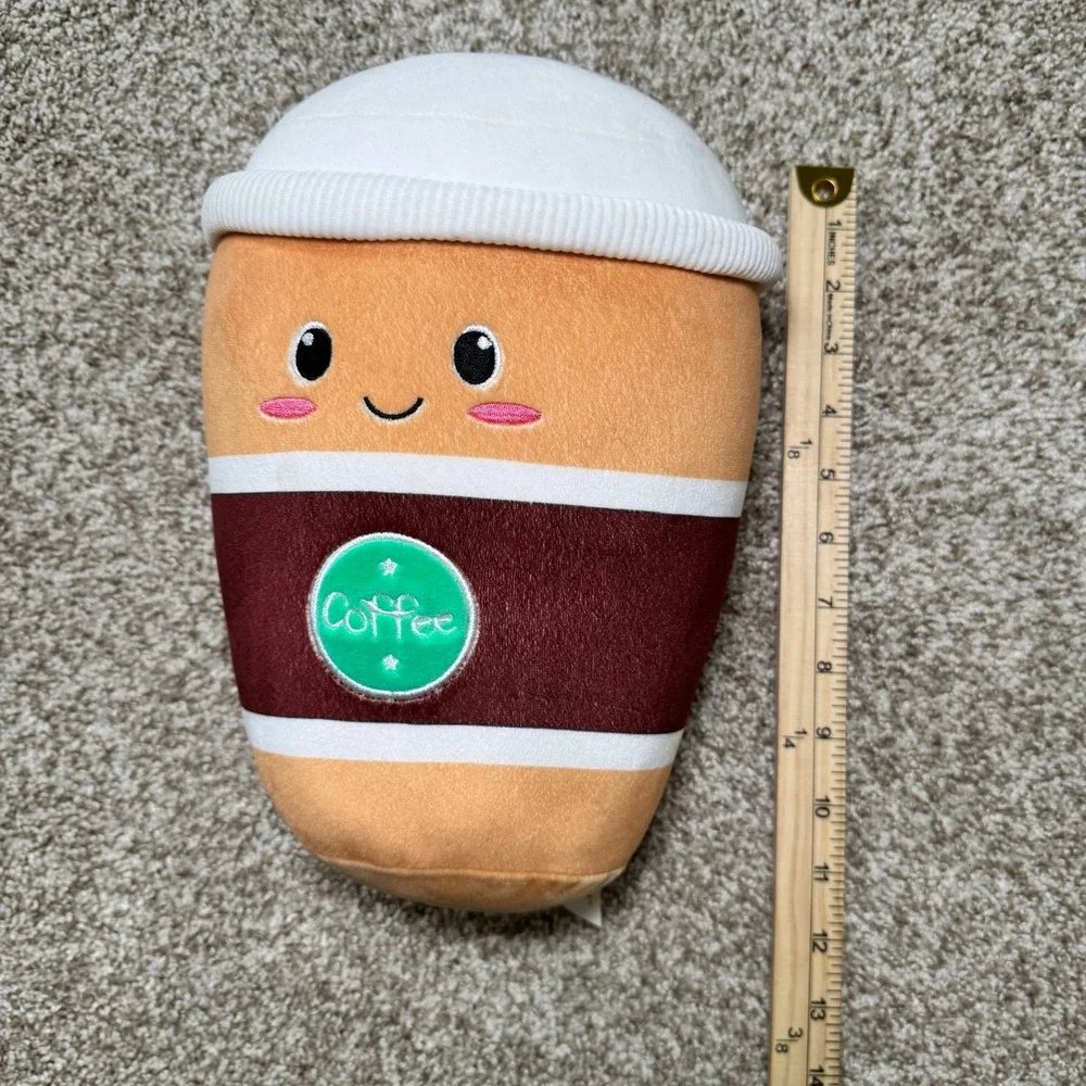 Linzy Toys Smoochy‎ Pals Coffee Cup Plush 12 Inch Squishy Latte Stuffed Animal